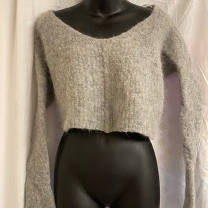 Free People cropped alpaca sweater